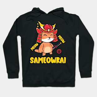 Meow Meow Samurai Cat Hoodie